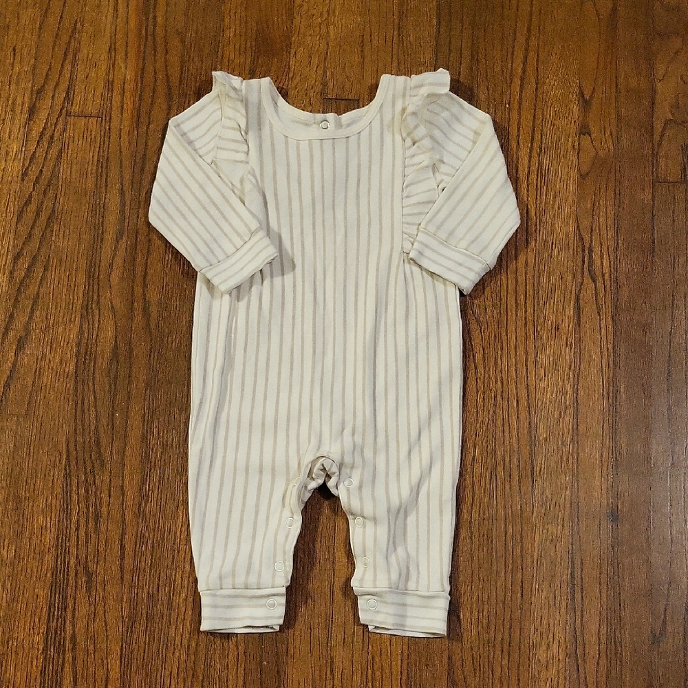 Striped Cream Kids One Piece